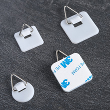 塑料挂钩三角铁钩方形圆形盘子粘贴钩挂盘钩厂家批发