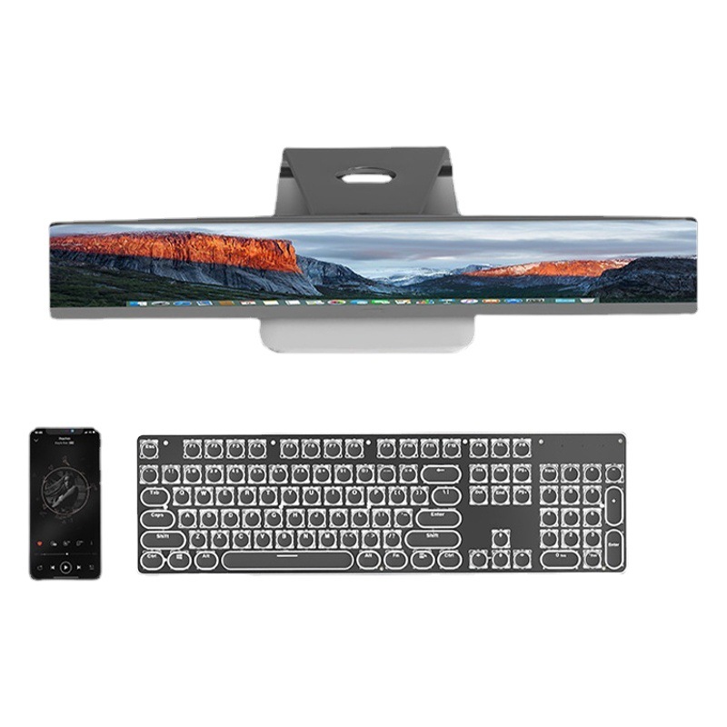 Teclado Mecánico Inalámbrico Forerunner TK950 con Bluetooth de Tres Modos, Juego de Teclado y Ratón Metálicos para Juegos, Venta al por Mayor