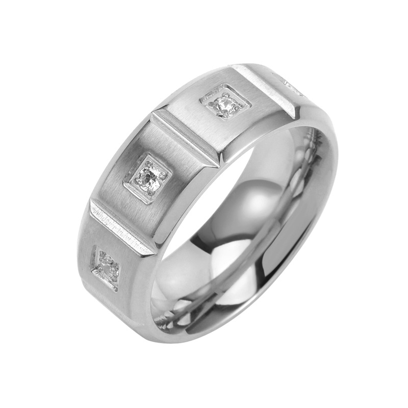 Rings Classification 1 Piece Quantity Street Occasion 304 Stainless Steel 18K Gold Plated Fashion Plating Geometric Zircon Rings