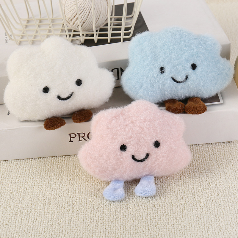 New Creative Cartoon Cotton Soft Cute Clouds Girl's Heart Doll Brooch Accessories Bag Clothing Decoration Accessories