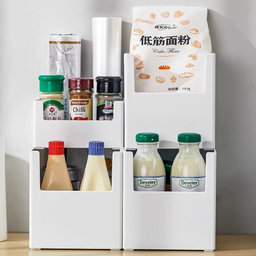 Kitchen household right-angle storage box desktop storage basket cabinet storage rack sundry storage box facial mask organizer box
