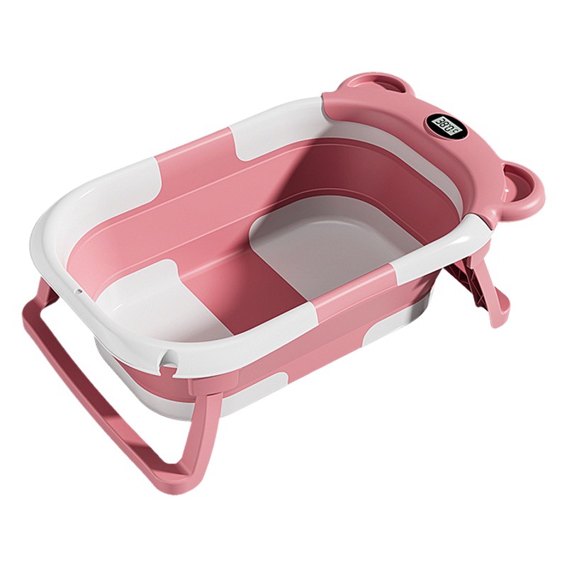 Hogar bebé bañera grande plegable bebé bañera puede sentarse y mentir caliente bebé recién nacido bañera