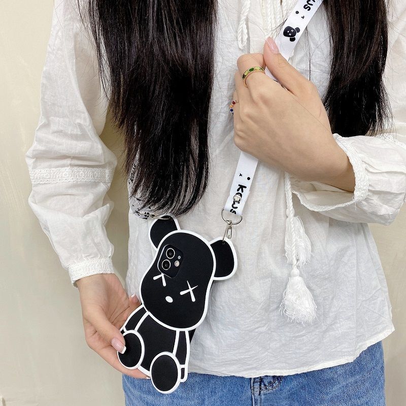 16Promax Trendy Brand Violent Bear Doll Iphone14Promax Apple 12 Suitable for 11 Stereo 15/Soft