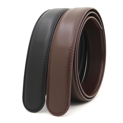 Men's automatic buckle belt body, two-layer cowhide belt, 3.1CM strip, men's trouser belt, cross-border foreign trade inch three
