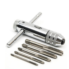 Adjustable tap wrench M3-M8 for ratchet hand, forward and reverse wrench for thread tapping hand, manual tapping wrench set