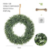 Customized hemp rope+hook simulation plant flower ring cross -border home doors and windows hanging decoration simulation green plant fake flower ring