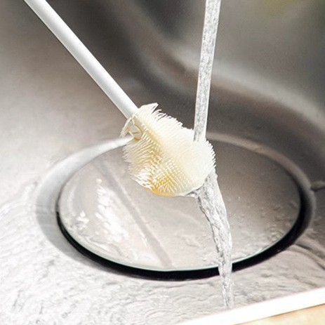 Cepillo de limpieza pequeño, taza de agua, máquina de rotura de paredes, cepillo de huecos, plegable para el hogar, biberón sin ángulo muerto, cepillo de lavado de vasos de mango largo extraíble