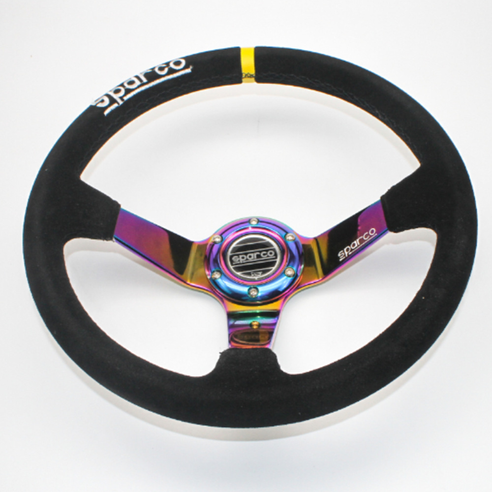 Universal 14 inch Sparco Universal Racing Deep Dish Steering Wheel (Steering wheel) - black