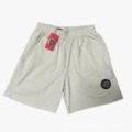 Greyish White Pants with Black Logo