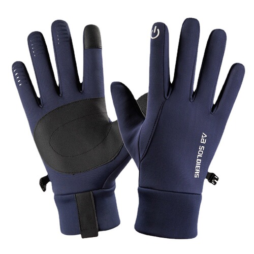 Cycling gloves gloves for men and women in autumn and winter outdoor sports warm polar fleece mountaineering and skiing full finger touch screen cross-border