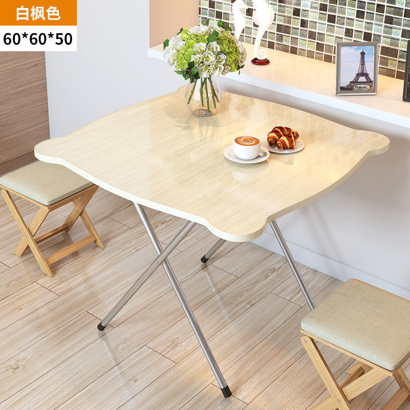 Mesa plegable, mesa de comedor, mesa de comedor, dormitorio portátil, mesa de comedor pequeña, simple para el hogar, de pie en el lado, tipo de casa pequeña