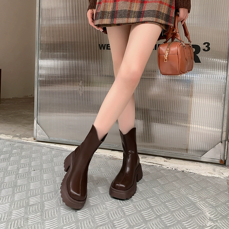 Martens, demi-season universal low boots, fitted