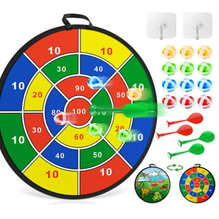 Children's sticky ball 74cm folding dart plate steel ring sticky ball cross-border dart target cartoon sticky target ball indoor toy