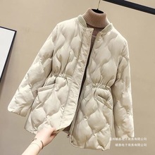 中长款棉衣女冬季小香风气质新款韩版洋气收腰棉服外套小个子棉袄