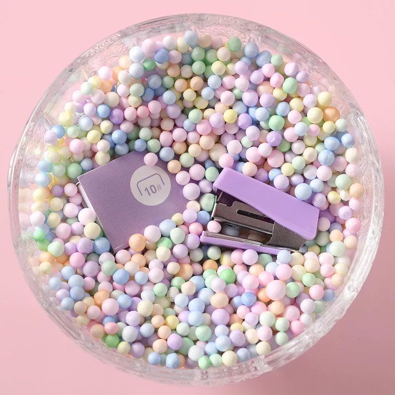 Macaron color mini booking machine student stationery combination set cute bookmaker convenience minimum nail machine