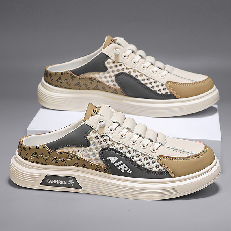 2024 verano nuevo deportivo casual transpirable medio arrastrar un zapato universal zapatos de hombre