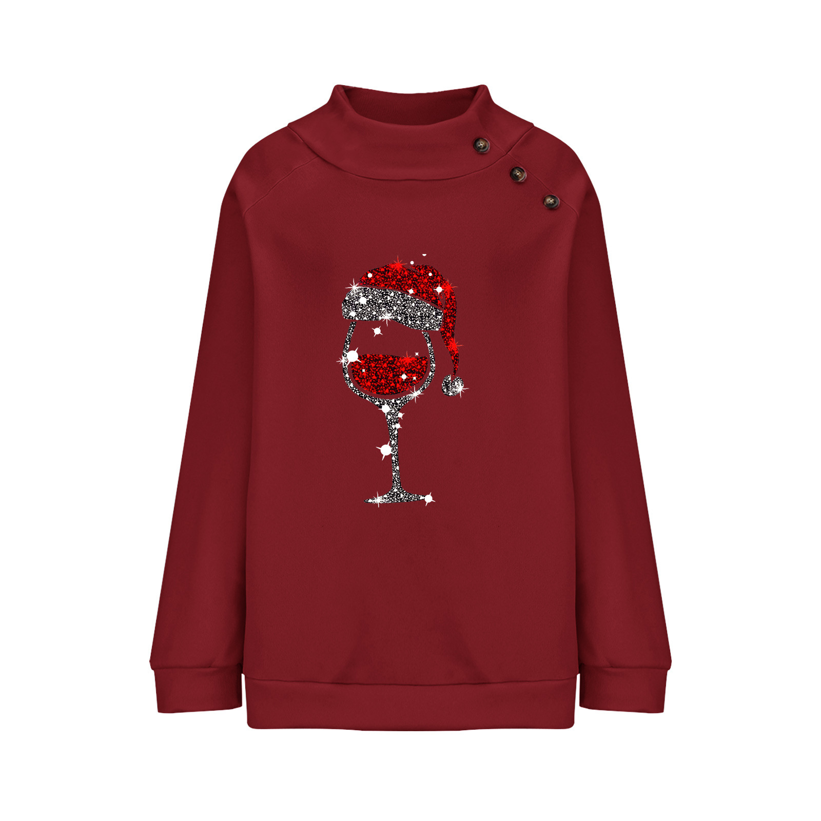 Title 8, Maglione natalizio da donna con girocollo, bott...