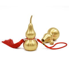 開口銅葫蘆掛飾純銅葫蘆開蓋空心銅葫蘆擺件大小號工藝品廠家直銷