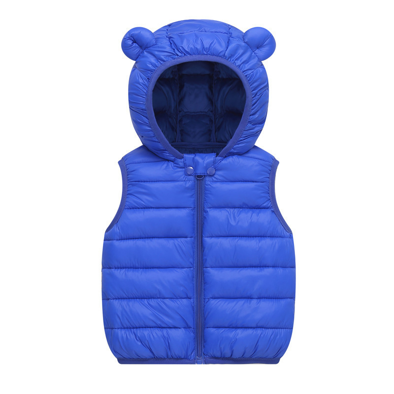 Baby chaleco de pluma de algodón otoño y invierno niñas hombro ligero chaleco de bebé delgado clip chaqueta de niño chaqueta de aire extranjero
