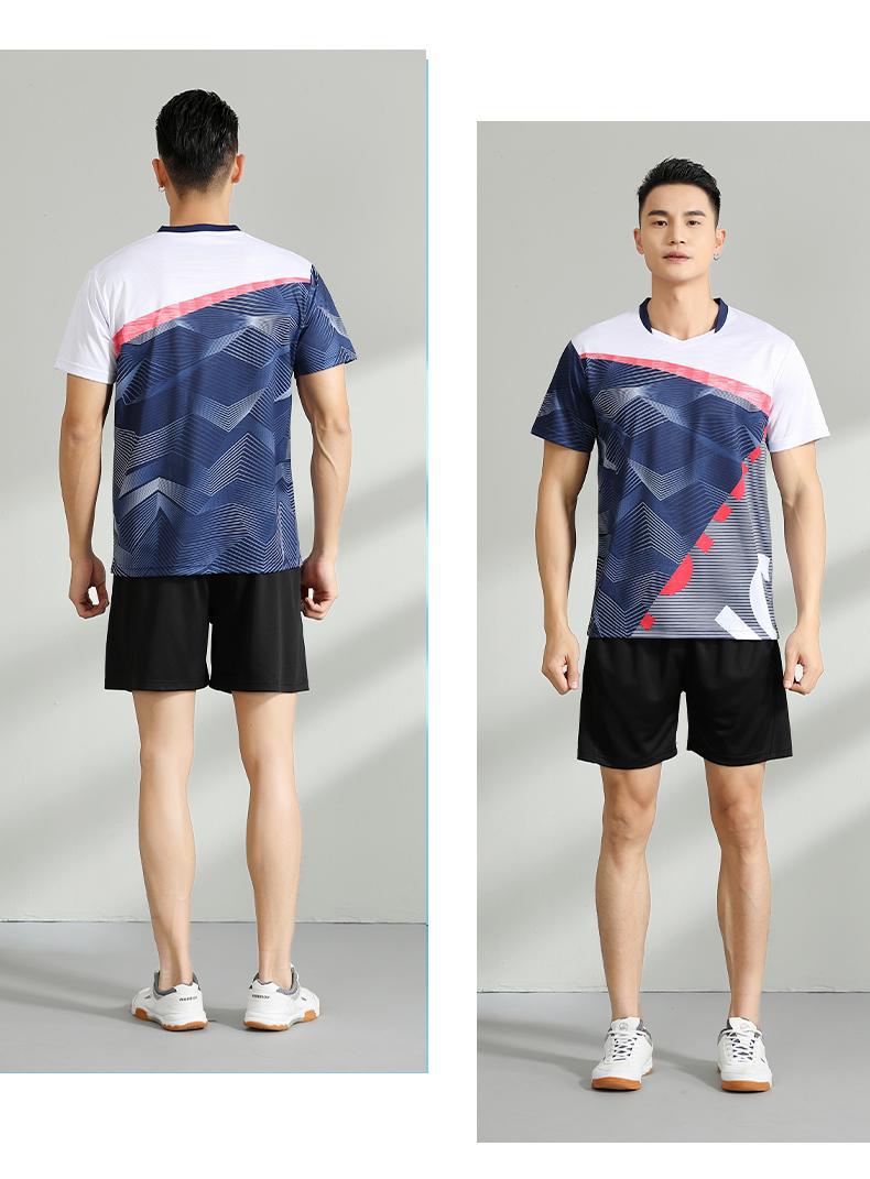 7513 white and blue single top + black shorts