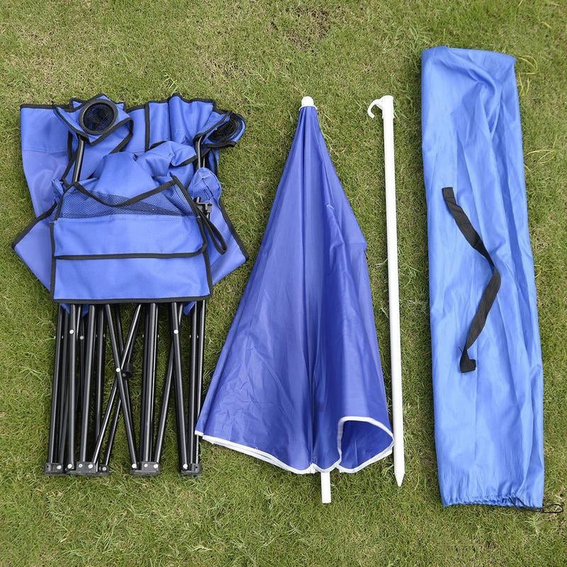 Silla plegable de playa con reposabrazos y respaldo, para camping, pesca o exteriores