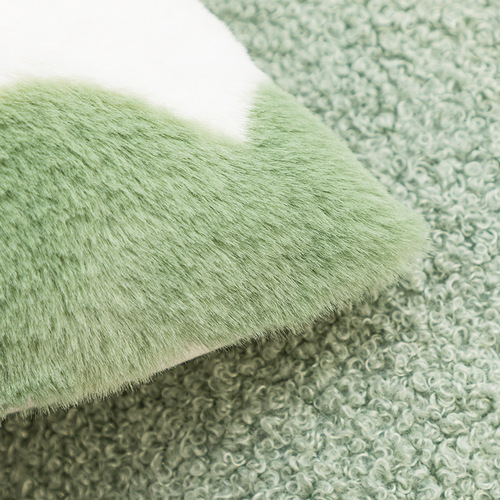 Nordic ins plush pillow cushion geometric embroidery pillow bedroom model room living room sofa pillow cover wholesale