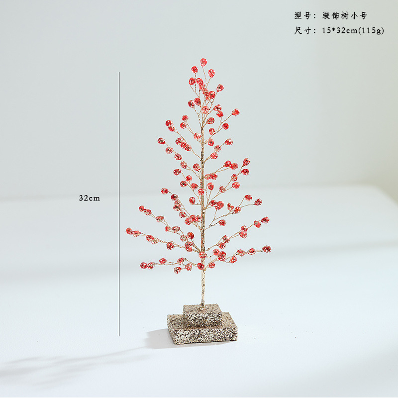 Buscando árbol de Navidad transfronterizo nuevo festivo acrílico rojo decoración de vacaciones accesorios DIY árbol transparente decoración