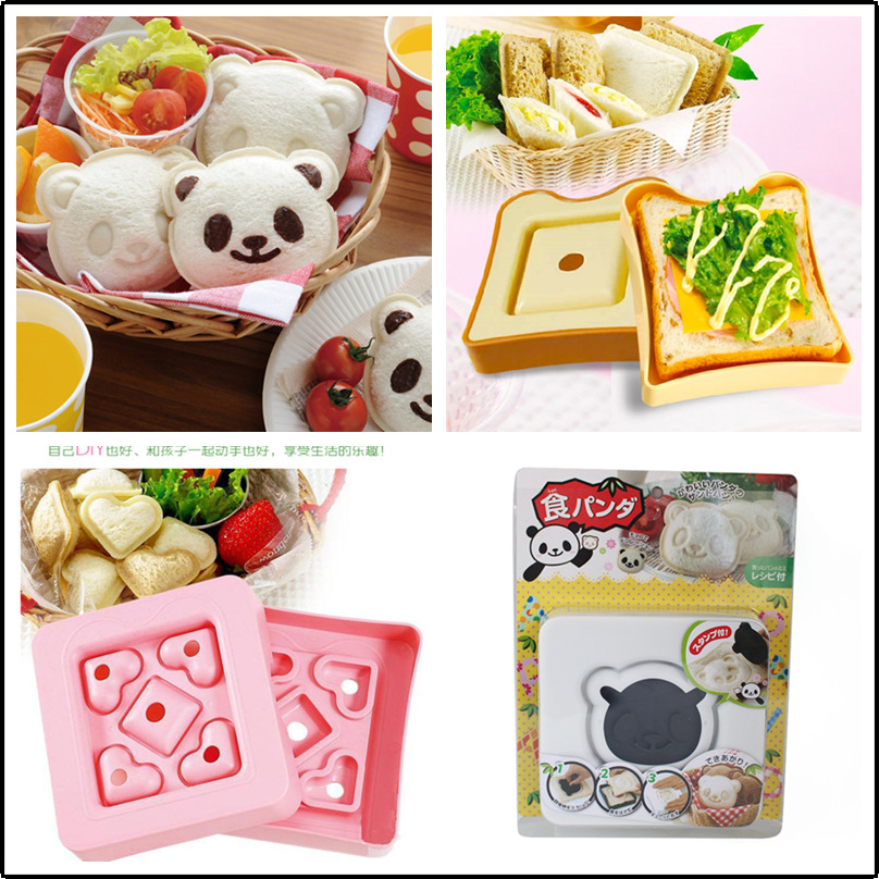 Heart-shaped pocket bread maker baking cake mold black panda…