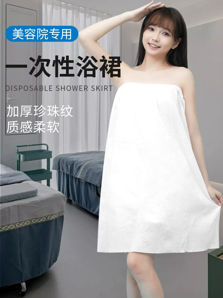 Одноразовая юбка для ванны в салоне красоты, юбка для тела, халат-топ, женская ночная рубашка с обертыванием груди, костюм для паровой сауны, халат, банное полотенце