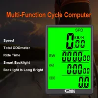 Измеритель кода велосипеда SD-590 Измеритель кода Shundong Sunding Беспроводной одометр с подсветкой Спидометр на английском языке