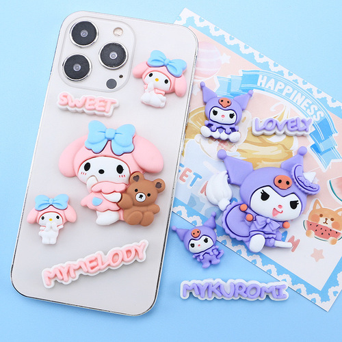 Cartoon animal character large card cute DIY cream gel phone case, hair clip headband hair accessory resin accessories wholesale