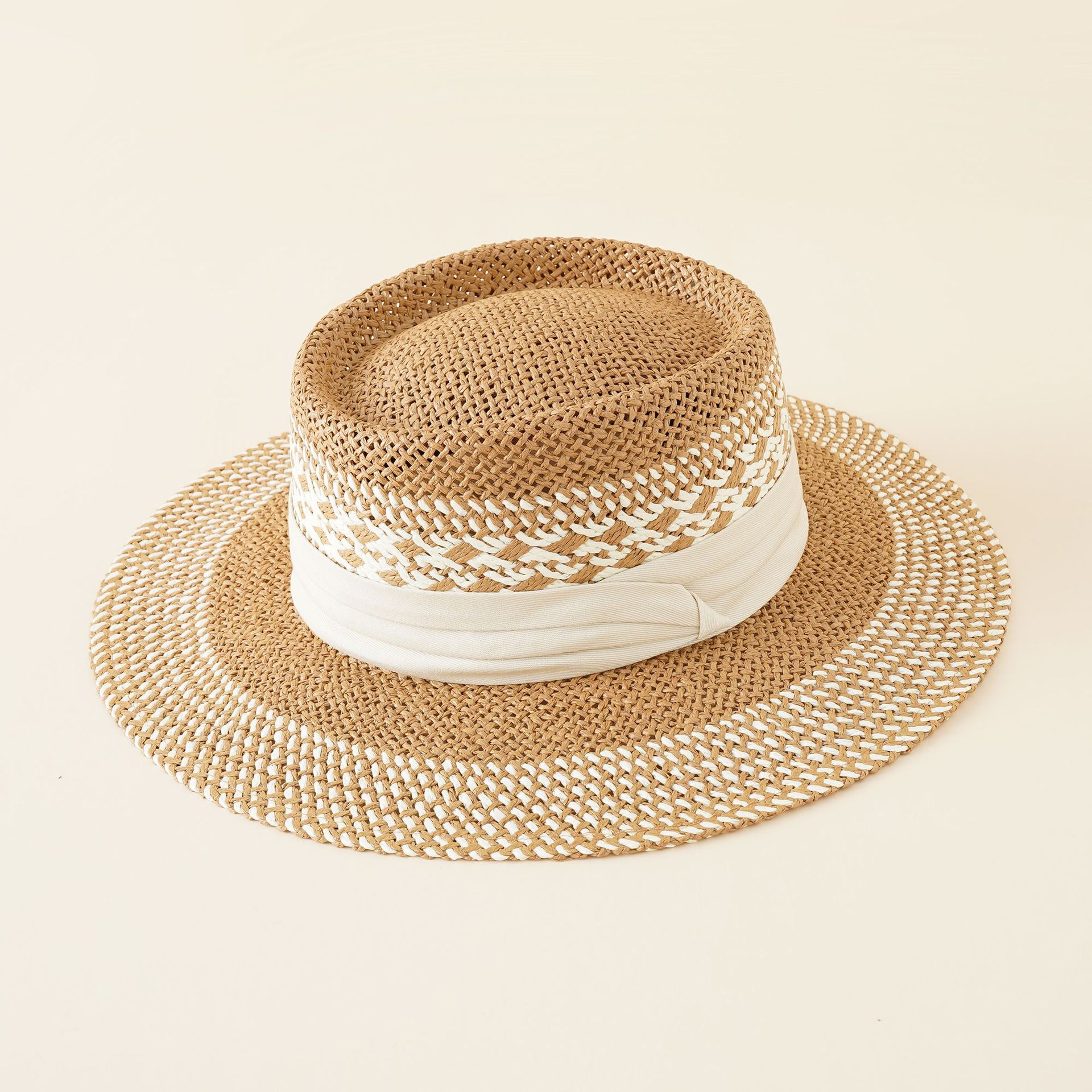 Internet celebridad estilo verano sombrero de paja de las mujeres de playa viajes protección solar transpirable de ala ancha sombrero de paja moda estilo simple