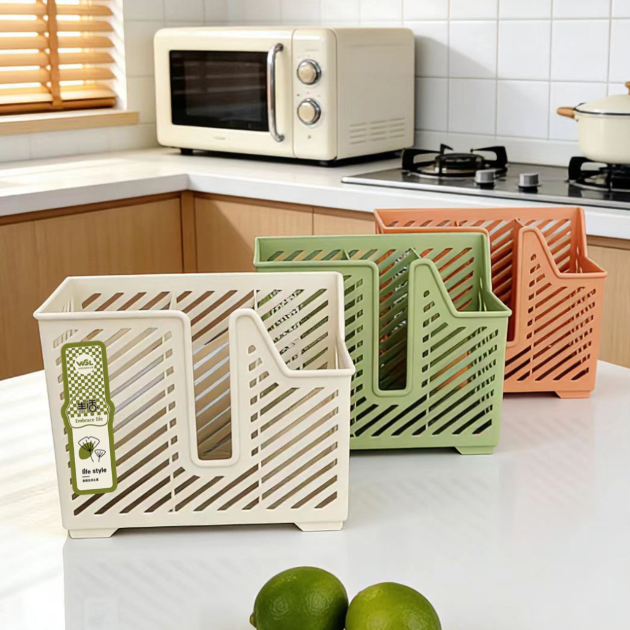 701 / 2 jaula de palillos caja de cucharas de plástico doméstica drenaje de agua tubo de galleta de palillos de cocina almacenar estante de palillos