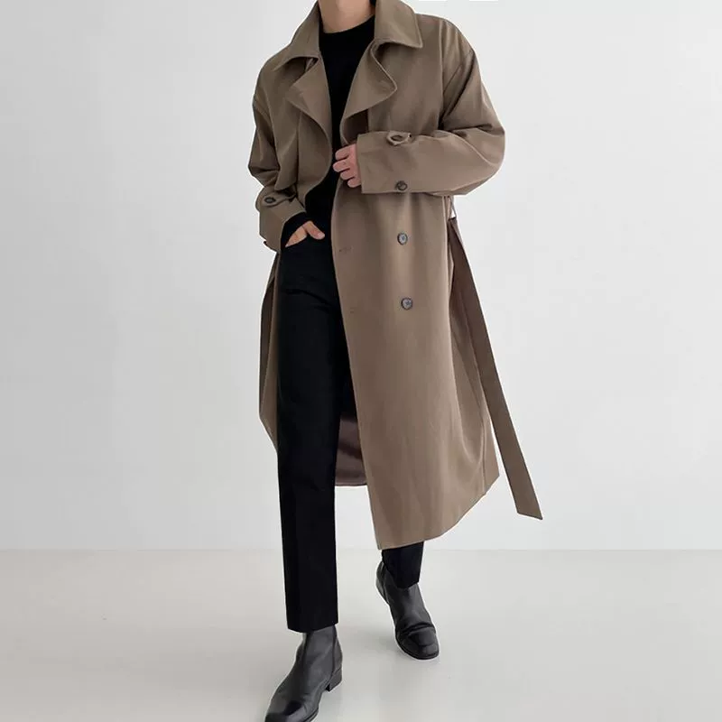 Long spring trench coat for boys, trend set, Korean style