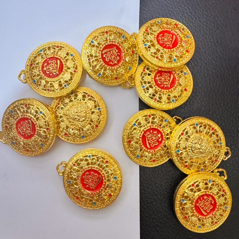 新しい国民的トレンドキーホルダー八宝コンパス黄色の富の神キーペンダントキーペンダント車のキーチェーンバックパックペンダント|undefined