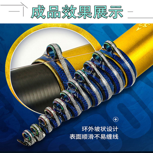 Line guide ring repair DIY front rod ceramic ring hand tied fishing rod modification accessories grain and wheat rod fishing gear and others