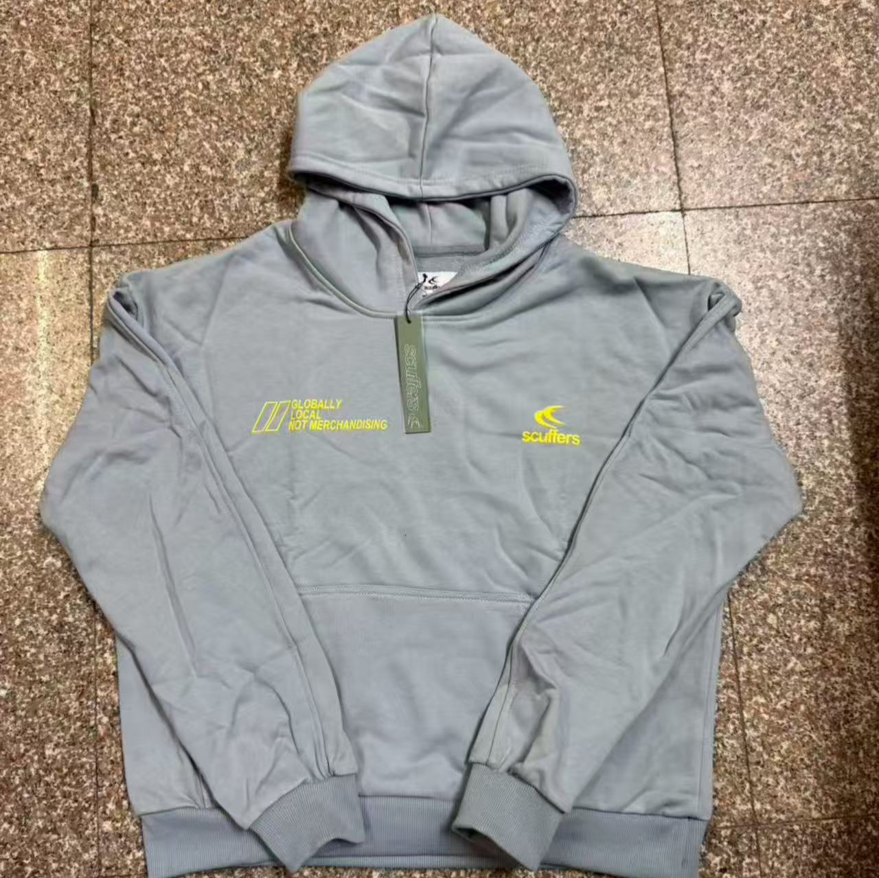 Scuffers Hoodie Globally Local Logo Light Blue
