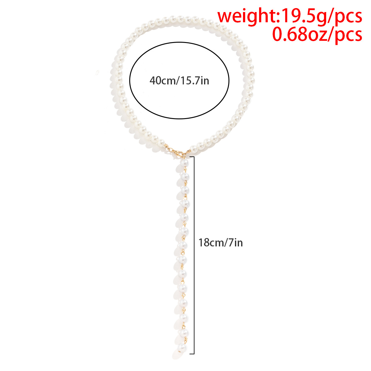 Simple Style Geometric Metal Pearl Necklace