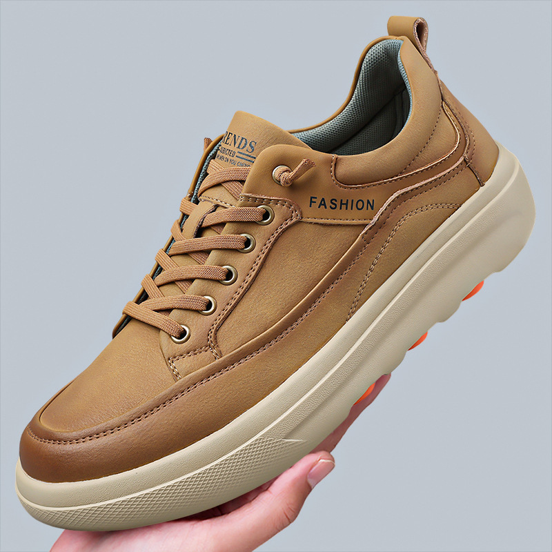Men's retro sneakers, 2026 autumn/winter new collection, lightweight, thick-soled, casual slip-on shoes, fashionable low-top work shoes