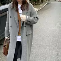 Элегантное демисезонное длинное шерповое пальто в насыщенном цвете, до середины бедра, оверсайз для разнообразного утепления