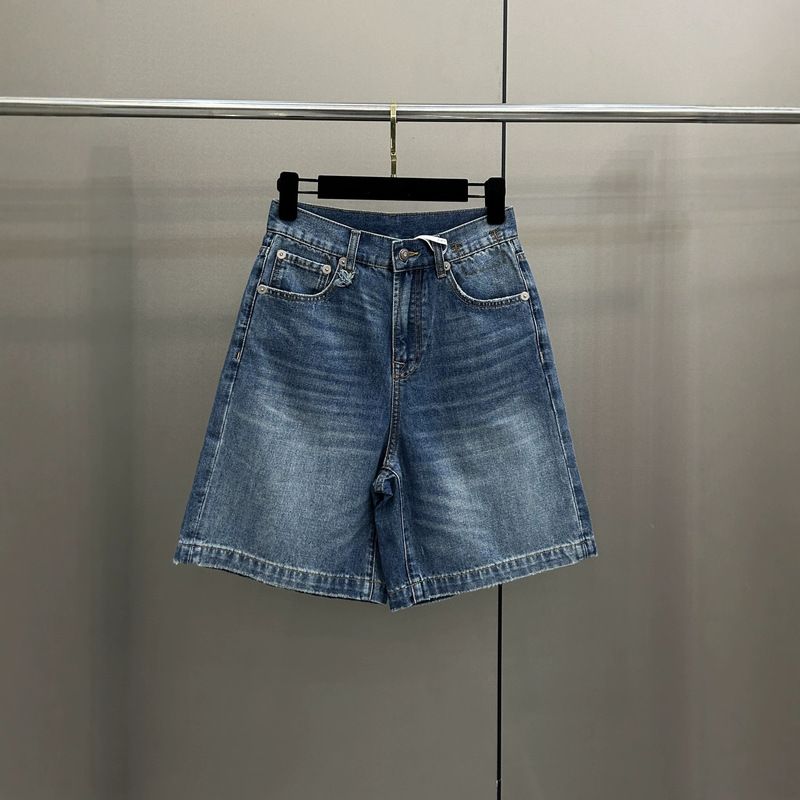 [in Stock] R.13 American Retro Washed High-Waisted Straight-Leg Slimming Denim Shorts