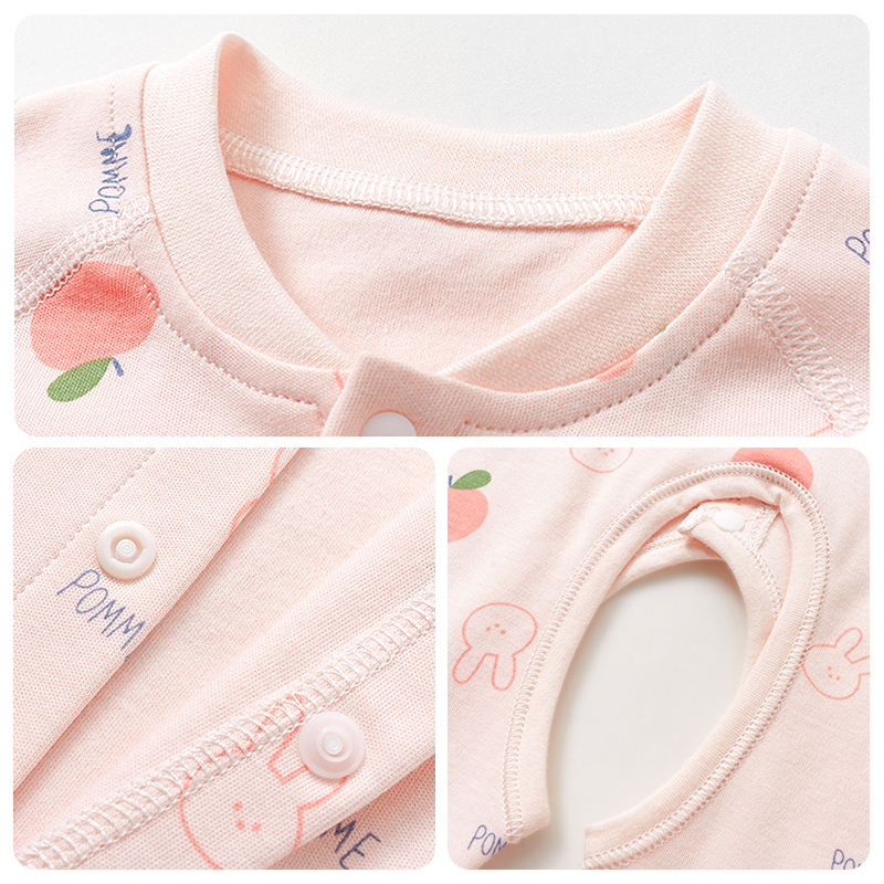 Mono para bebé, primavera, otoño, invierno, unisex, recién nacido, algodón puro, capa base fina, mono con abertura en la entrepierna, traje para gatear, ropa de bebé