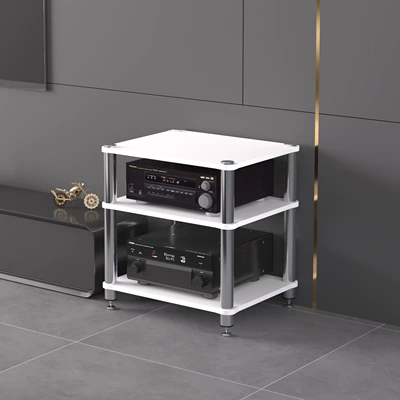 Electric car big tripod Amplifier Stand, Audio Cabinet, Audio-Visual - three-layer-conjoined-white