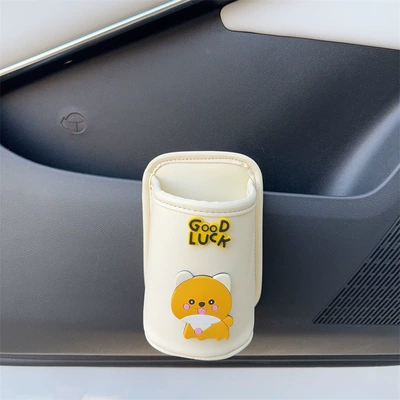 Car cup holder/beverage holder: Year of the Horse, Storage Bucket Placed - xugou-off-white-tea-cup-storage-bucket