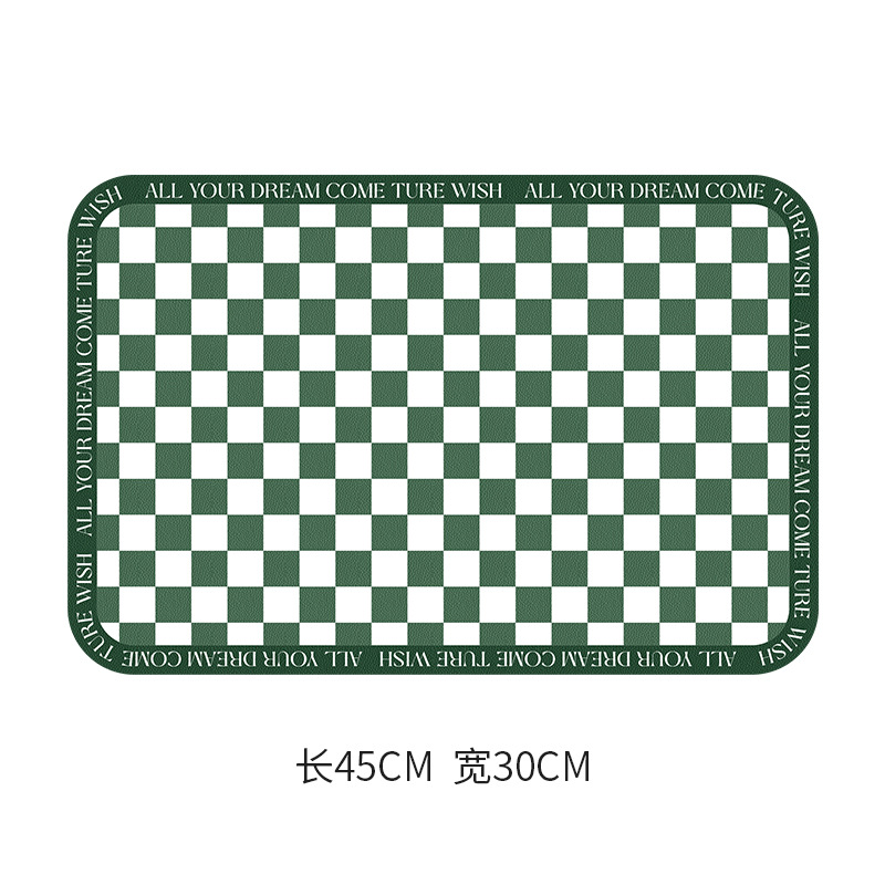 Lanfei Home Furnishing Special Checkerboard Leather Placemat Waterproof Oil-proof Heat-ulating Placemat Hotel Household Western Placemat