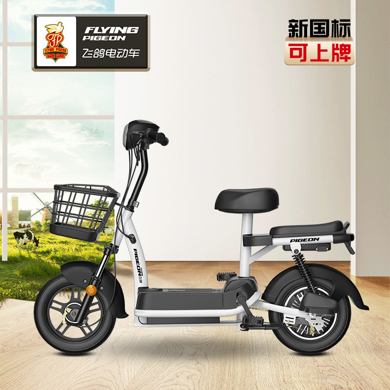 Flying pigeon niño pequeño coche eléctrico nuevo estándar nacional 48v dos ruedas adulto batería coche al por mayor entidad especial