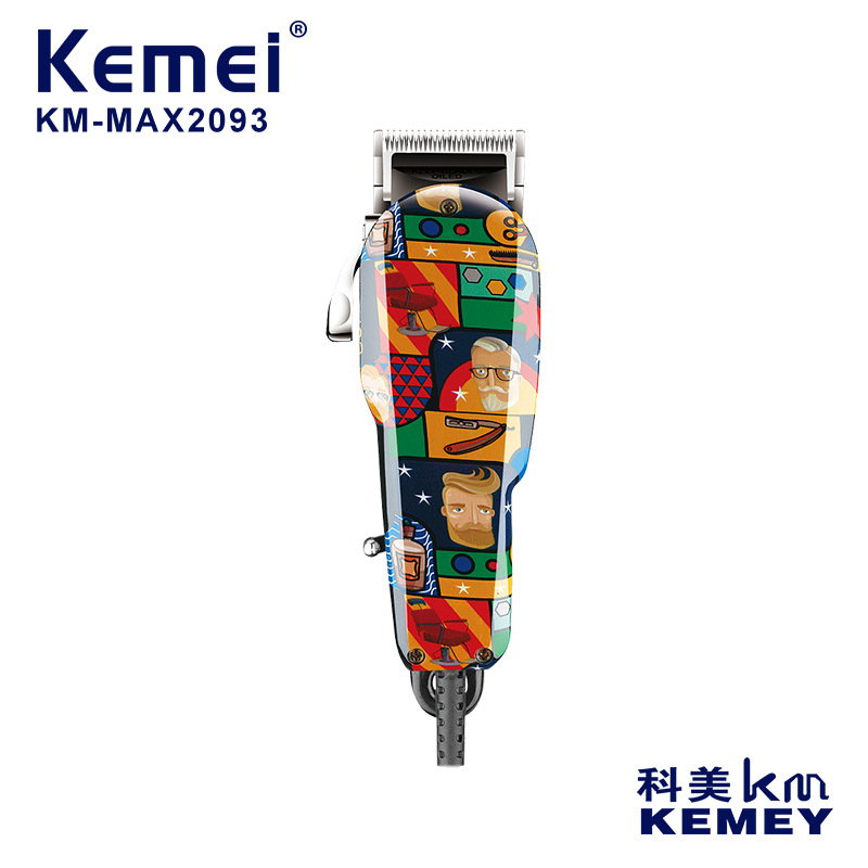 Kemei eléctrica Clipper KM-MAX2093 graffiti impresión automática de molienda cortador de la cabeza de alta potencia cortadora de pelo