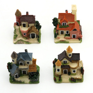 Aquarium decoration European-style country Small House House Villa micro landscape resin ornaments creative crafts