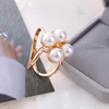 Korean spring personality natural simple three -ring silk scarf buckle creative versatile diamond chest flower dual -use scarf buckle brooches