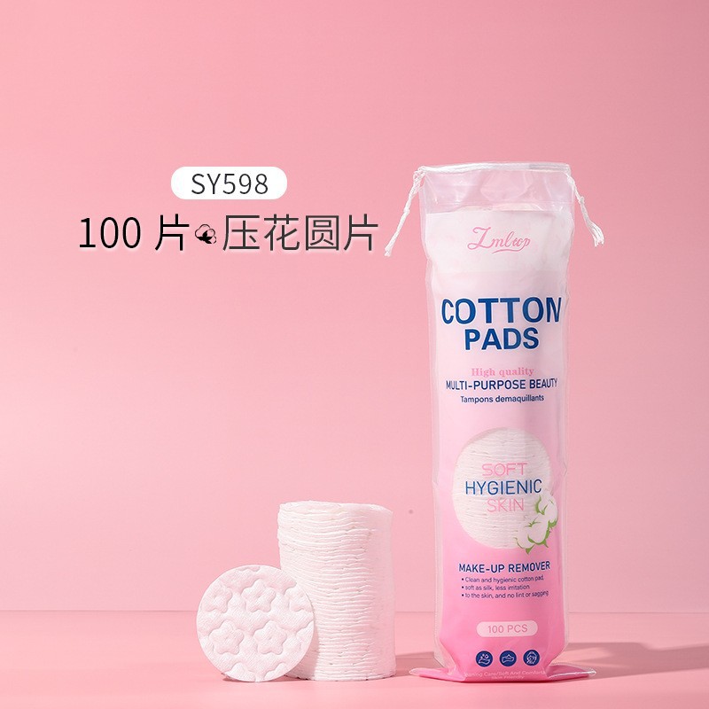 100 piezas de flor de ciruelo en relieve de algodón redondo-SY598